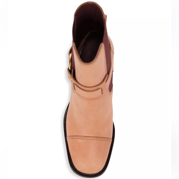 NIB - See by Chloé - Alexis Square-Toe Leather Ankle Boots - Size 37 - Picture 5 of 9